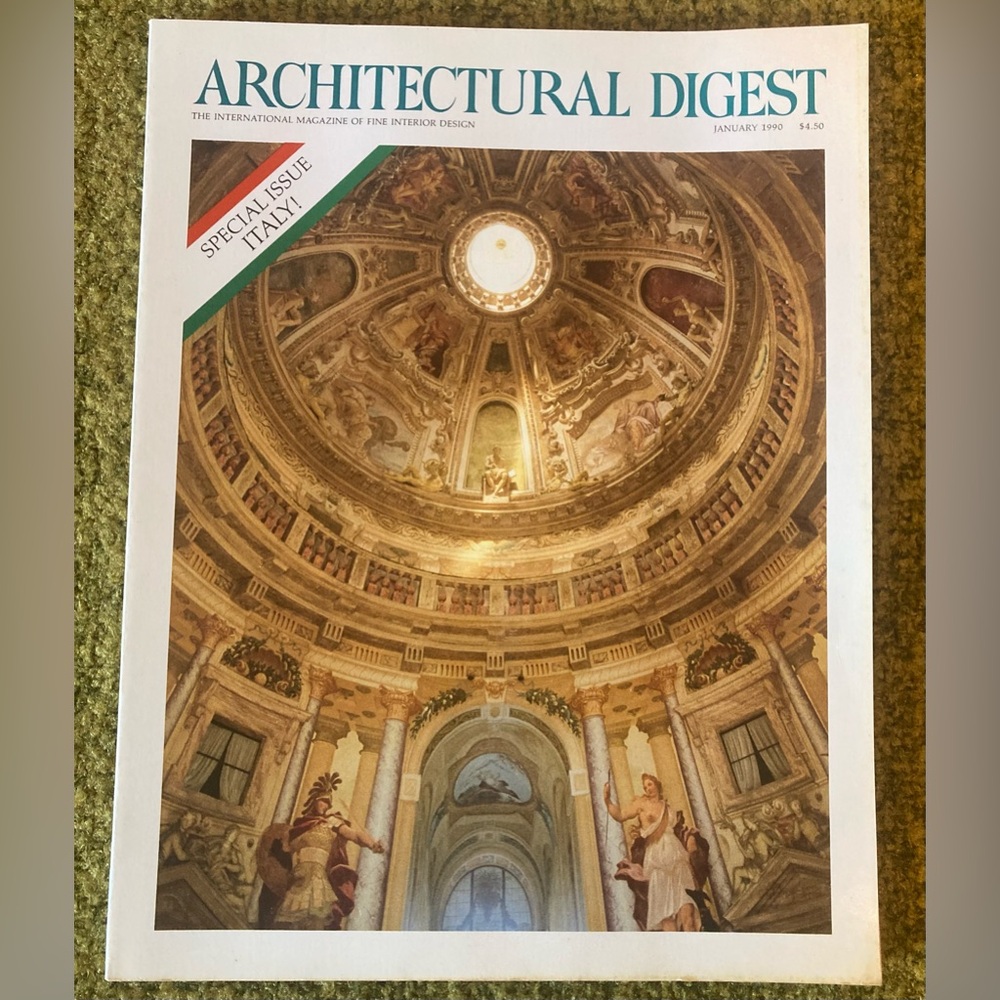 Vintage Architectural Digest Magazine Special Issue Italy 🇮🇹  January 1990